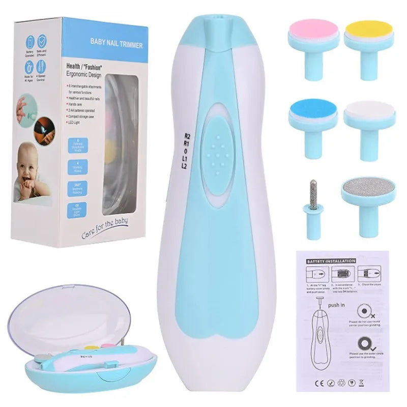 Baby Electric Nail Trimmer Kid Nail Polisher Tool Baby Care Multifunctional Fingernail Cutter Trimmer Infant Manicure Set