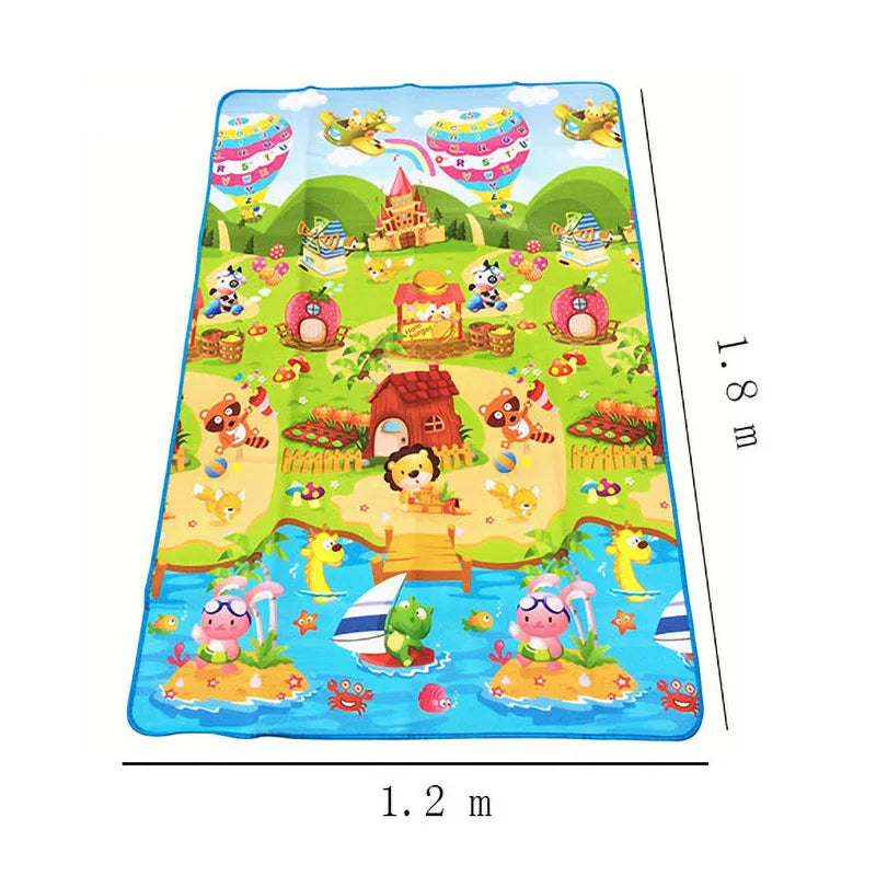 Tapete de Brincar para Bebê 180x120x0,3cm Piso Infantil - 50% OFF